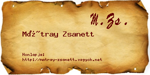 Mátray Zsanett névjegykártya