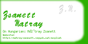 zsanett matray business card